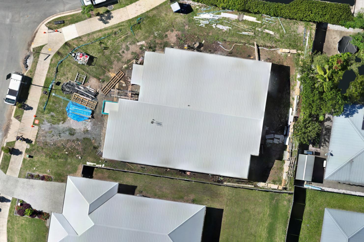 After: the same site at a later stage of construction